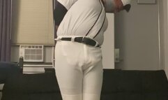 Baseball player taped up