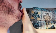 Podolatria na varanda após o treino