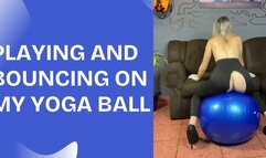 bouncing in yoga ball