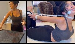 Housewife Captured & Restrained With Rope!