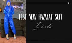 new blue hazmat suit