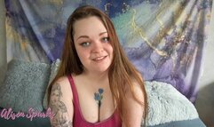 Tease, praise and deny - Alison's ultimate power trip - your cute date Alison Sparks gives you a romantic JOI and orgasm denial