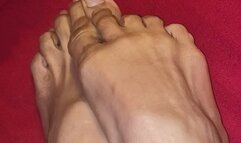 Melove Punishing her small sexy feet with no nail polish