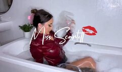 Scarlett and her soapy red satin blouse (WAM)