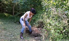 Cowboy Boot Gets Stuck Under Log leaving Me Walking In One Shoe Back Home -mp4 1920x1080p