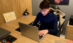 Interview Gone Wrong: Cute Boy Double Fucked In Mouth And Ass