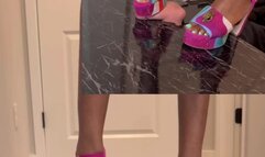 70's Cock and Ball Trample Party with Footjob