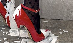 Breaking in my new red 16cm Heels MP4