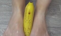 Squashing bananas with my ugly feet