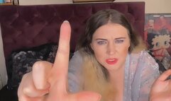 Dom BBW Chastises needle dick loser while smoking