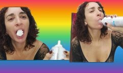 Whipped Milk Cream in the Body