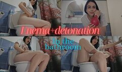 Enema + detonation in the bathroom