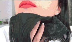 I smotther myself with black pantyhose 2c