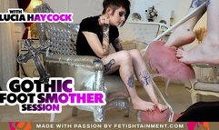 A hot foo smother session for the slave ( Foot Smother Session with Goithic Queen Lucia Haycock ) - FULL HD wmv