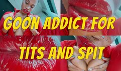 Goon Addict For Tits and Spit- Ebony Femdom Goddess Rosie Reed Gooner Fetish Addiction Training- 1080p HD