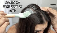 I dye my rebellious gray lock