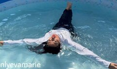 Outdoor Rainwear Pool Destruction