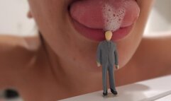 My Giantess Stepsister sucked me like a piece of candy because I was so tiny and then he put me in his pussy and masturbated