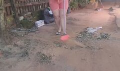 Speed Cleaning with My Friend.