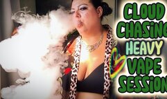 Goddess Malory's Glamorous Morning Vape Session: Cloud Chasing & Playful Heavy Smoke Session - Making Huge Clouds in the Sunlight
