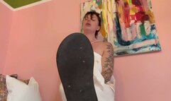 Sniff, lick and clean my dirty feet and flip flops