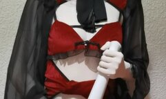 Kigurumi breathplay and condom cum