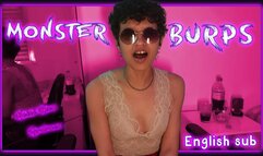 Monster Burps! | subtitles in English | Full HD 1080p | burp - laughter - ebony