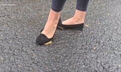 Cookie Crush and Twist Under my Sexy Well Worn Ballet Pumps