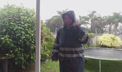 Rainwear Getting Wet in the Pouring Rai