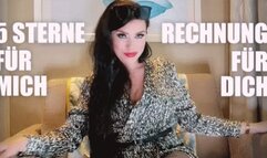 Fünf Sterne für mich - Rechnung für dich!