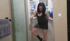 Tempting wet slip and socks