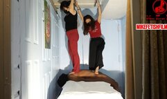 MASSAGE PARLOUR: DOUBLE COCK N BALLS TRAMPLE 9