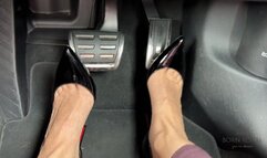 Driving with Louboutins and barefoot