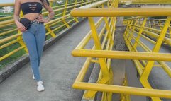 I PISS WITH LEVIS ON A PEDESTRIAN BRIDGE