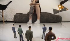 "Micro Servant Army Worships Giantess Sarah's Feet | POV" - 4K