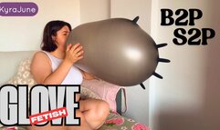 Glove Fetish with B2P and S2P - Latex Gloves