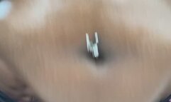 (Part 2) Horny Ebony Gainer Slams Oiled up Belly On Counter in Bathroom