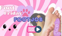 Ebony Goddess Lily's Teasing Footjob JOI: Worship My Pink Soles Until You Explode
