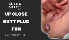 Super Up Close Lubed Up Anal Butt Plug Play & Fingering