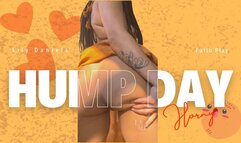 Public Tease: Ebony Solo Under Orange Sundress (Neighbour Risk)