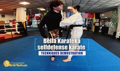 Bella Karateka selfdefense karate techniques demostration