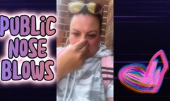 Goddess Malory Blowing her Nose One-Handed Like a Boss on the Sidewalk