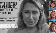 VITA IS SNEEZING RIGHT INTO YOUR FACE! SNEEZING, SNEEZE, AND MORE SNEEZING! wmv footage