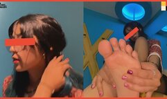 18 YO OTAKU MEXICAN BABE MODELS & MASSAGES HER FEET BEFORE FOOT FETISH FRENZY SESSION - FOOT WORSHIP SESSION VOL 2 - MAYA - ACT I - EXTENDED - 1080P