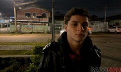 Leather Twink Gets A Glove Over His Mouth While He’s Being Tied Up