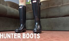 hunter boots walking