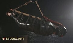 Bora - Total Mummification and Suspension with Ballgag, Hood, and Nosehook (UHD 4K MP4)