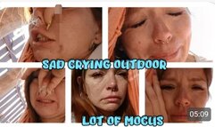SAD CRYING OUTDOR - LOT OF SNOTS