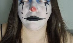Clown girl eyes rolling