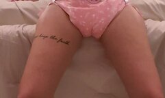 Wetting and Masturbating a diaper
